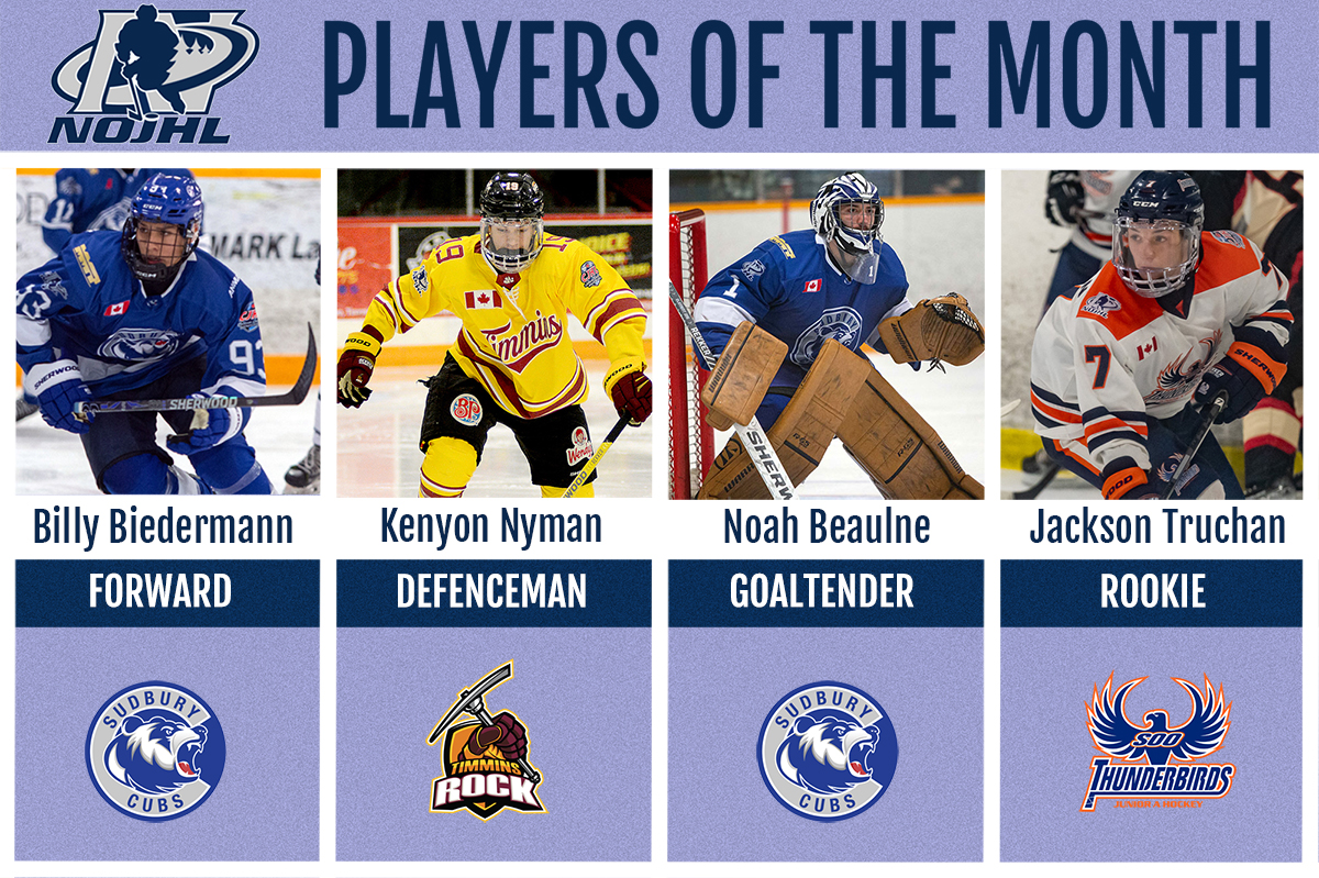 NOJHL names its Players of the Month for October
